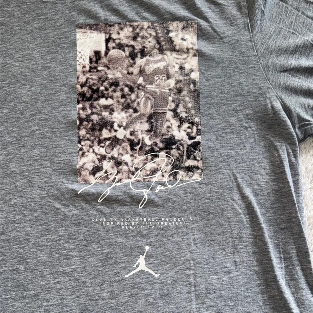 👕 EUC Nike Air Jordan Dri-FIT Long Sleeve Shirt – Gray, Size Large